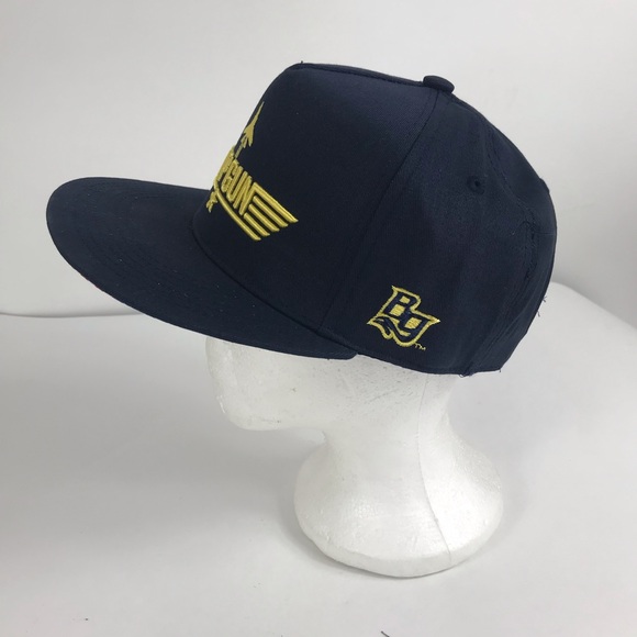 Top Gun Adult Unisex Hat cap flat Bill navy blue - Picture 9 of 12